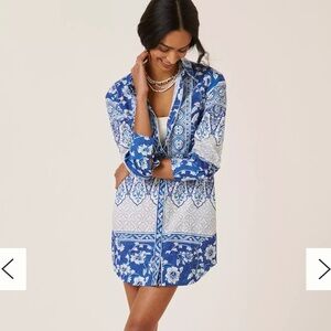 NWT 🧿 Printed V-Neck Buttonfront Shirtdress
Anthropologie